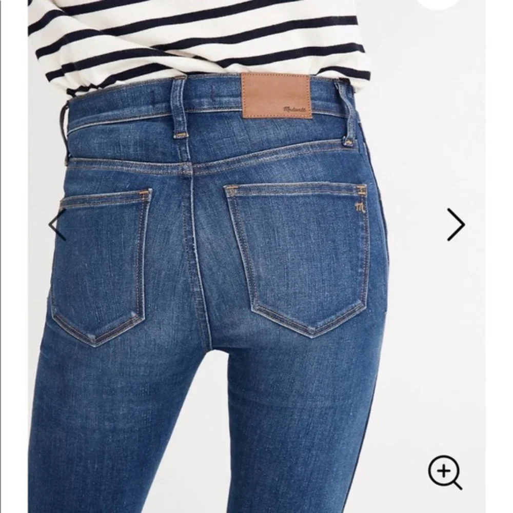 NWT Madewell 9 high rise Rise Skinny Raw hem